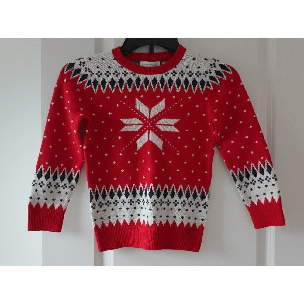Charter Club Kid's Unisex Sweater Red & White 6 #1708-B5